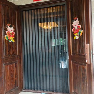 Direct selling diamond net folding screen door anti-theft anti-mosquito anti-rat screen window organ type sliding trackless aluminum alloy screen door