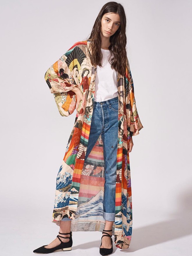 Blusa de playa kimono japonés impreso vacaciones cardigan bikini protección solar camisa transfronteriza Amazon 5D55