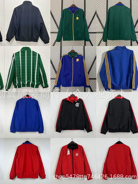 2526 New Football Uniform Windproof and Sunproof Hooded Windbreaker Pre-Game Sports Jacket Top Group Purchase Is Better