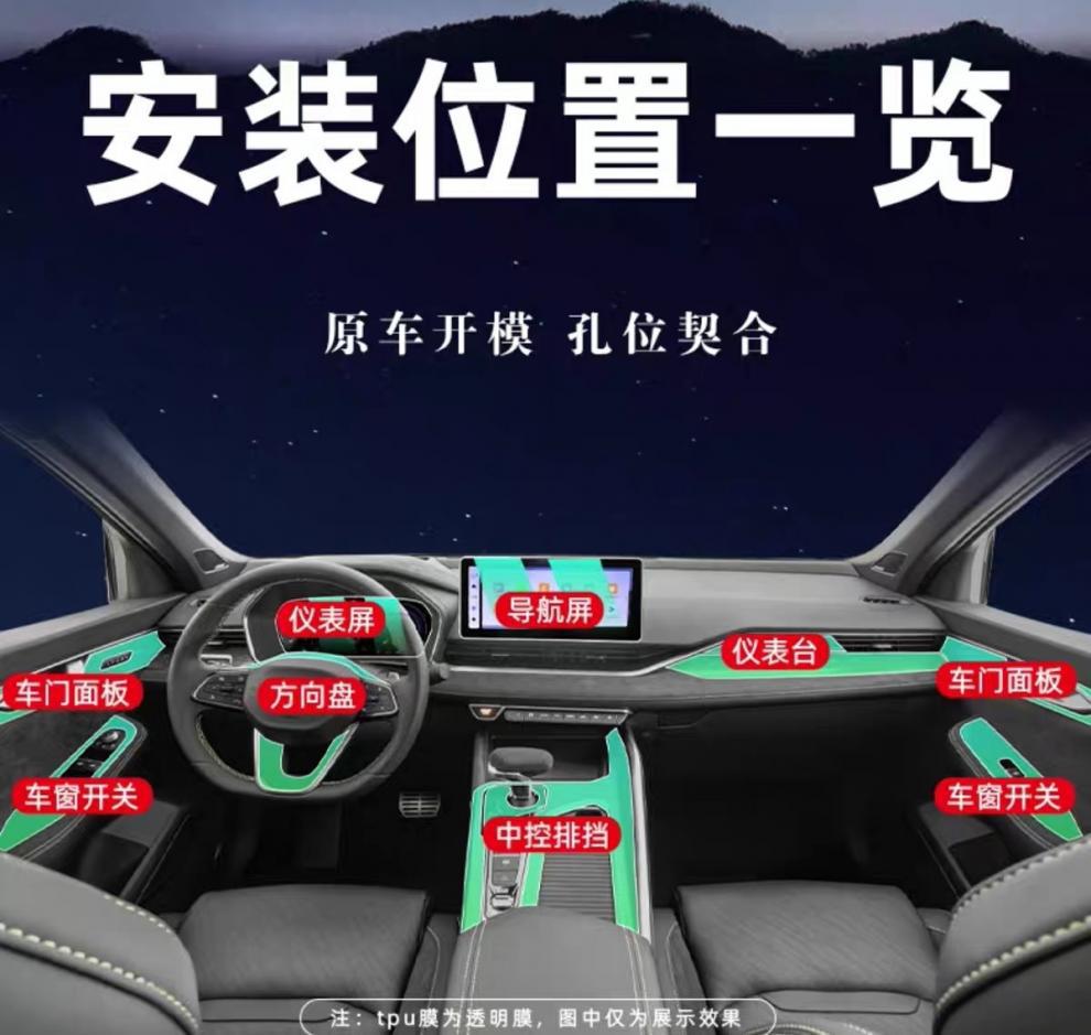 Suitable for 25 models of Geely Xingrui interior protection, central control screen film, navigation screen interior film, car accessories