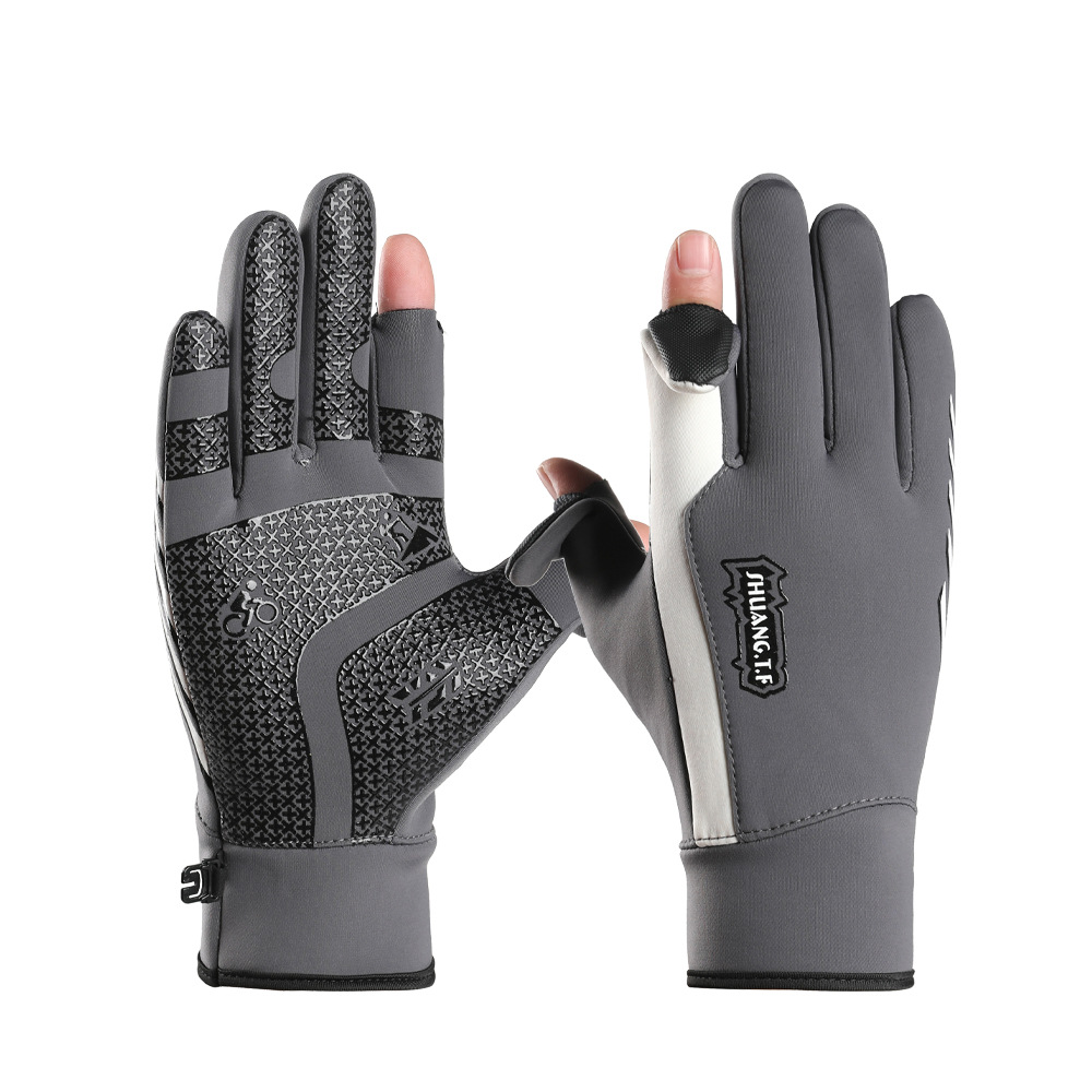 Guantes de ciclismo al aire libre para hombres de otoño y invierno deportivo impermeable a prueba de frío a prueba de viento con guantes calientes de pantalla táctil gruesos
