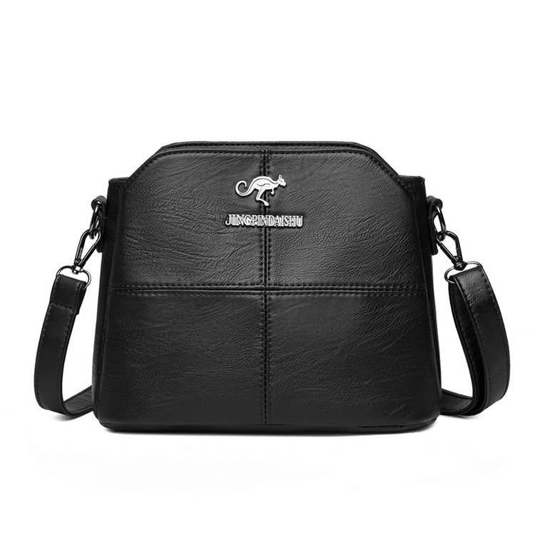 Bolso nuevo bolso de hombro de las mujeres de gran capacidad de moda estilo coreano color sólido bolso de la madre de las mujeres de mediana edad pequeña bolsa cuadrada bolsa de mensajero