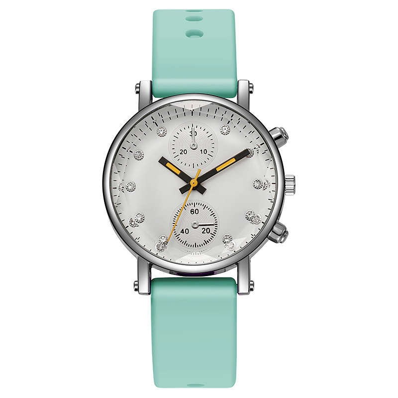 Student Fresh New Quartz Electronic Women's Silicone Tape Watch_voghion.com