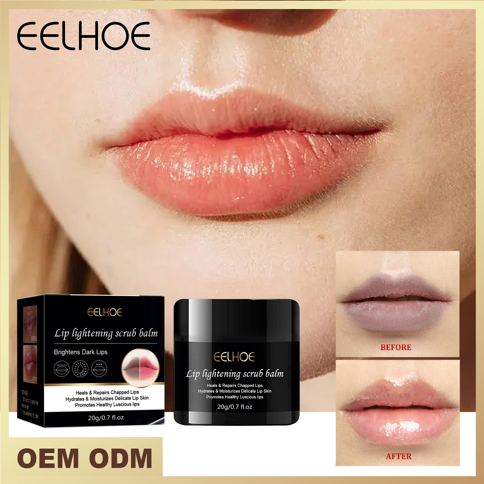 Polishing Lip Cream reducerar melanin i läpplinjer, död hud, återfuktar läppar och ömma läppar 2024_voghion.com