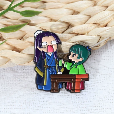 Cute Anime Couple Gold Yaxa sancaqları
