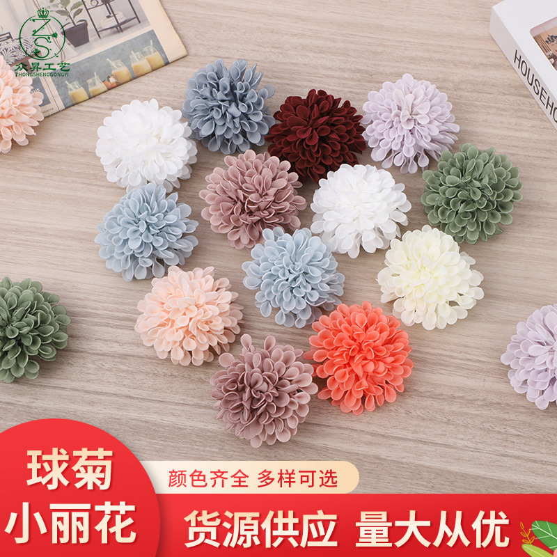 Pe Foam Table Tennis Chrysanthemum Xiaoli Flowers Valentine's Day Gift Box Wedding Decoration Artificial Flower Heads Wholesale