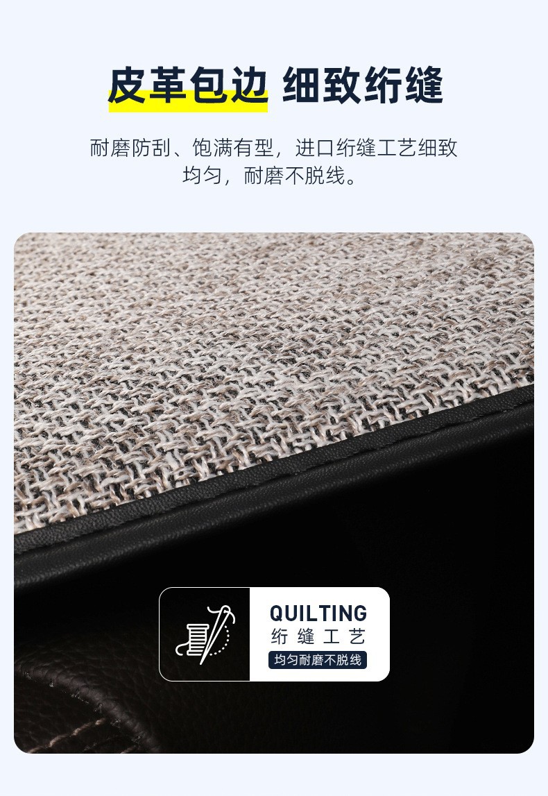 Car Folding Bed Portable Rear Seat Sleeping Pad Cotton Linen Flax Car Suv Travel Bed Non-Inflatable Folding Bed