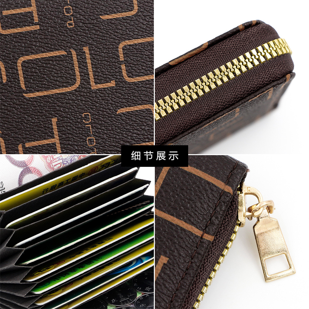 Nueva bolsa de tarjetas de tendencia callejera neutral multi-tarjeta bolsa de tarjetas bolsa de órgano bolsa de cambio bolsa de tarjetas de color pu piel caramelo bolsa al por mayor