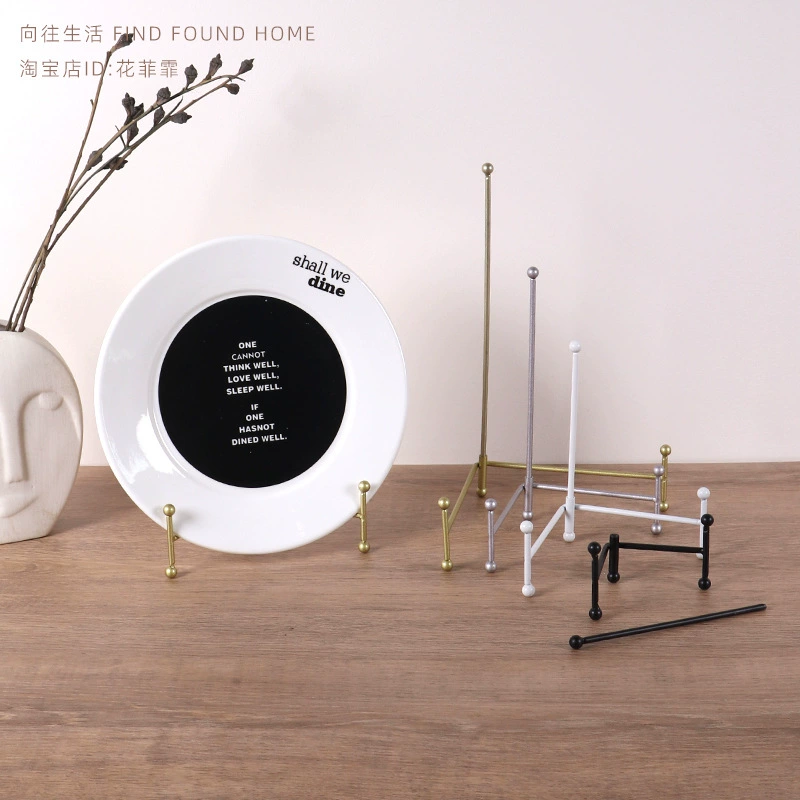 Original simplicity porcelain plate clock clock bracket trimming frame phase frame bracket plate square plate sitting shelf display rack