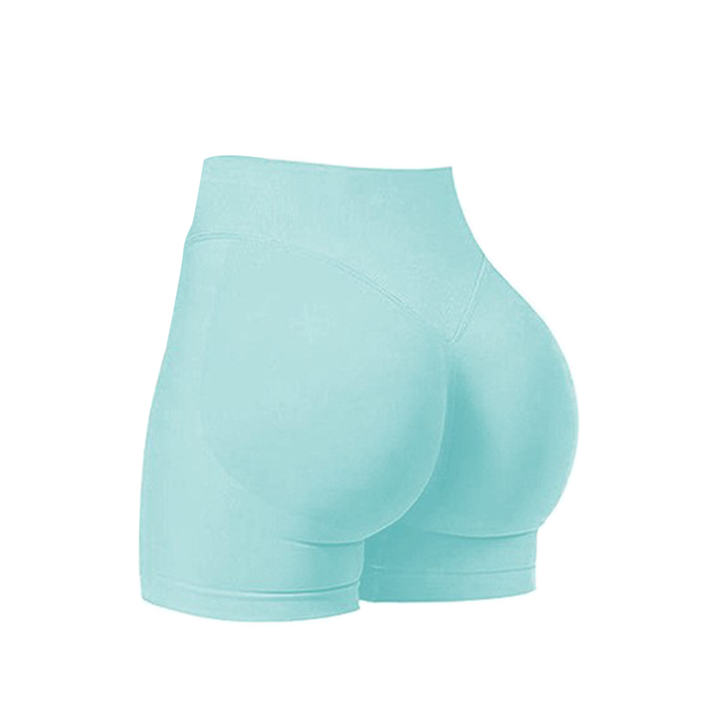 Cross-border sin costura alta cintura alta hips mel mel桃 hips al aire libre tres puntos pantalones cortos para correr y ejercicios de fitness pantalones cortos de yoga