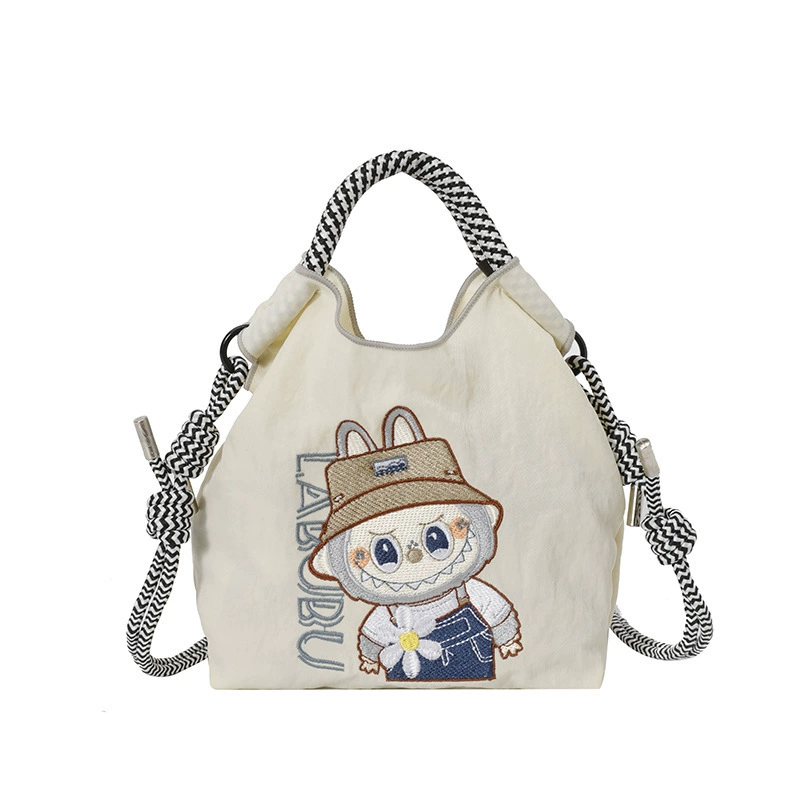 Japanese small handheld shoulder bag, with embroidery