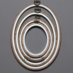 Retro embroidery flower stretcher flower stretcher antique square embroidery frame picture frame display embroidery stretcher oval decorative embroidery shed