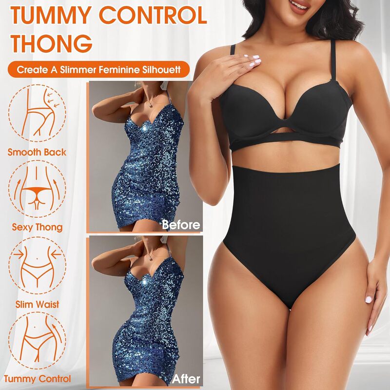 European and American Foreign Trade Women's Thong for Tummy Control, Strong Butt Lift, Summer Thin Style with Fishbone Waist Shaper, Seamless Shapewear Pants