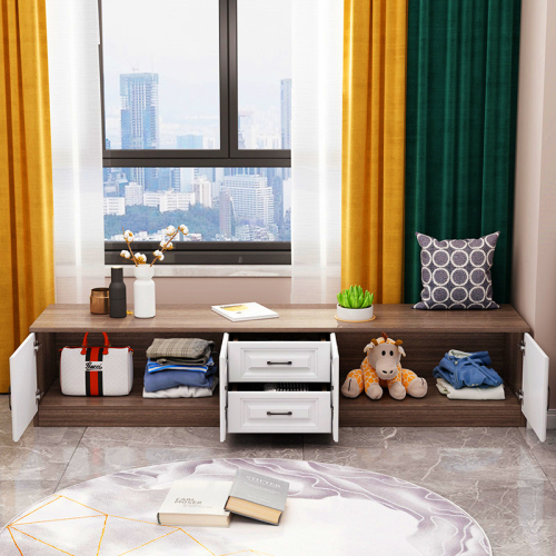 58C1 Balcony Window Cabinet Storage Cabinet Window Sill Drawer Cabinet Low Cabinet Floor Cabinet Balcony Storage Shelf Can Sit and Sleep