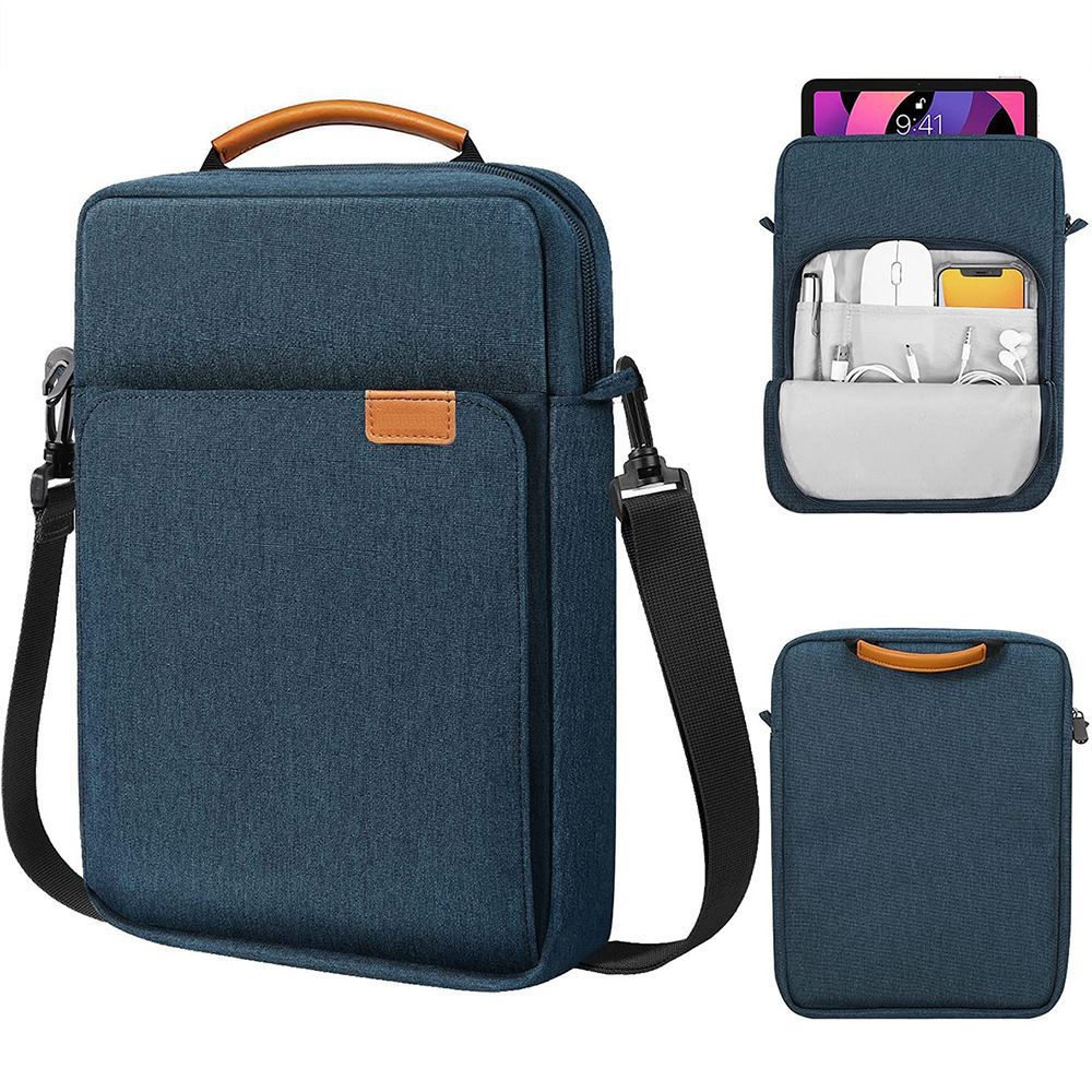 High-quality tablet bag, crossbody style, large capacity, suitable for Xiaomi 5, Huawei, and Apple iPad 9, with a detachable inner lining