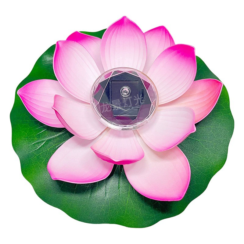 Солнечная лампа лотоса, лампа водного лотоса, открытый бассейн интернет-знаменитостей, декоративная лампа на водной поверхности, оптовая продажа производителя ландшафтных ламп