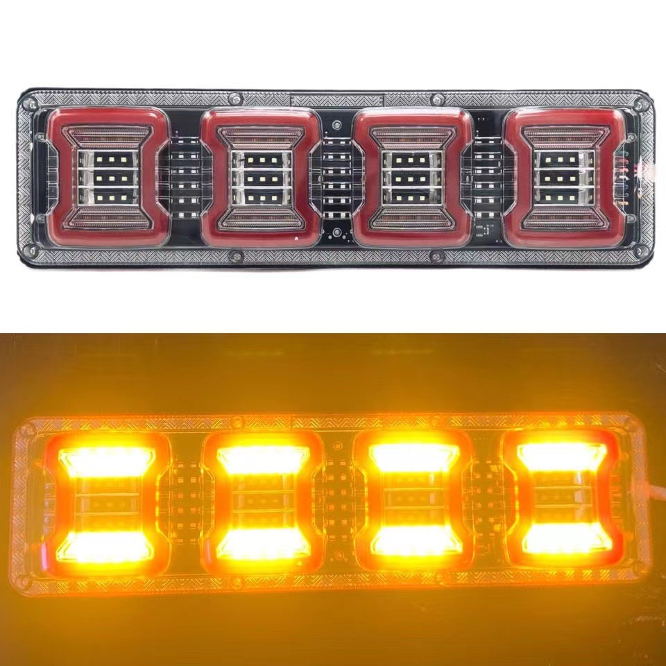 Led Rear Tail Light Assembly for Light Trucks, Sequential Turn Signal, High-Brightness Turn Signal, Reverse Light, Brake Light, Anti-Rear Collision