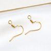 Copper accessory, earrings, golden color, simple and elegant design, wholesale