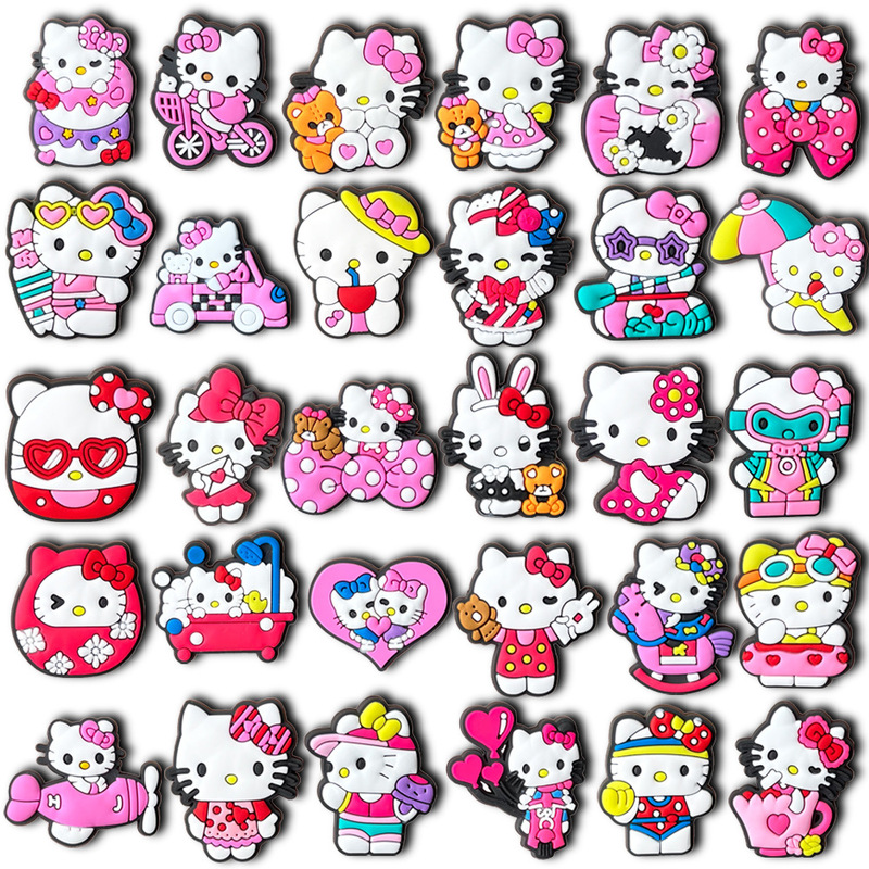 Cross-border Hello Kitty Cave Shoes Accessories PVC Soft Rubber Shoe Buckle Diy Shoes Flower Shoes Decorative Garden Shoes Accessories Creative Cross-border Hello Kitty Cave Shoes Accessories PVC Soft Rubber Shoe Buckle Diy Shoes Flower Shoes Decorative Garden Shoes Accessories Creative