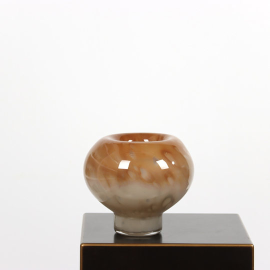 Middle Ancient Glaze Gradient Round Mushroom Tall Vase Ornaments Living Room Desktop Flowers Flower Model Room Decoration
