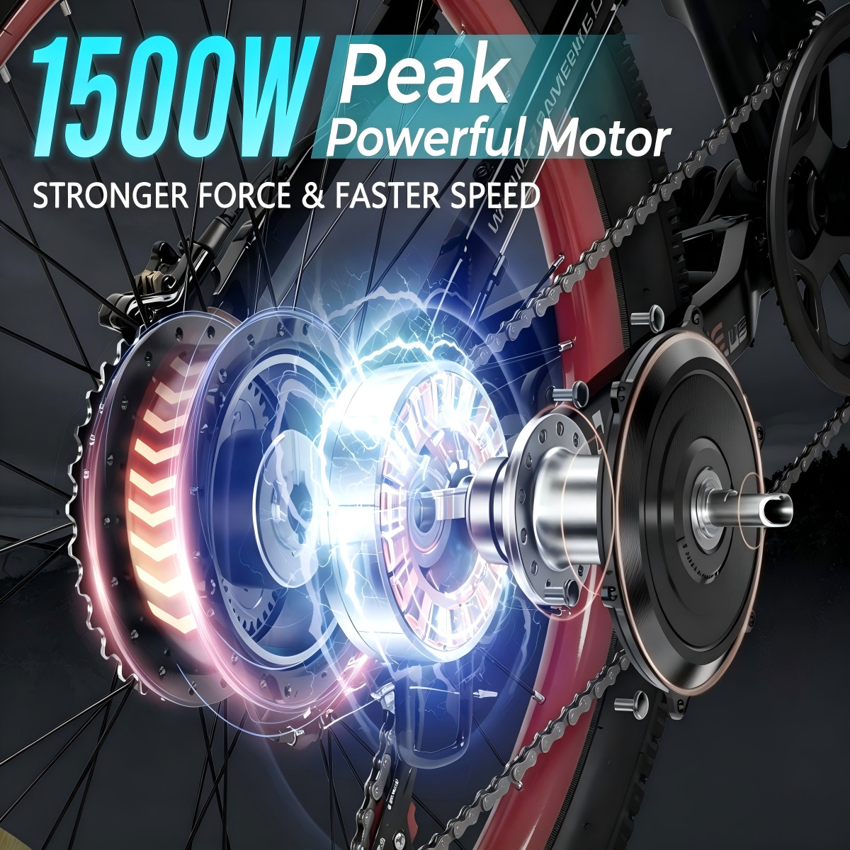 In-stock at US warehouse, 26-inch foldable fat tire electric bike, cross-border dropshipping, peak power 1500W