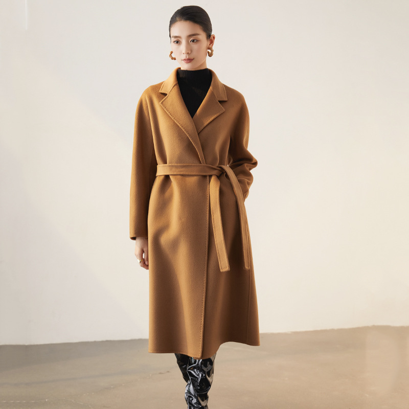 2022 Autumn and winter new pattern wool overcoat Easy Self cultivation Two-sided Fur overcoat grace temperament wool coat