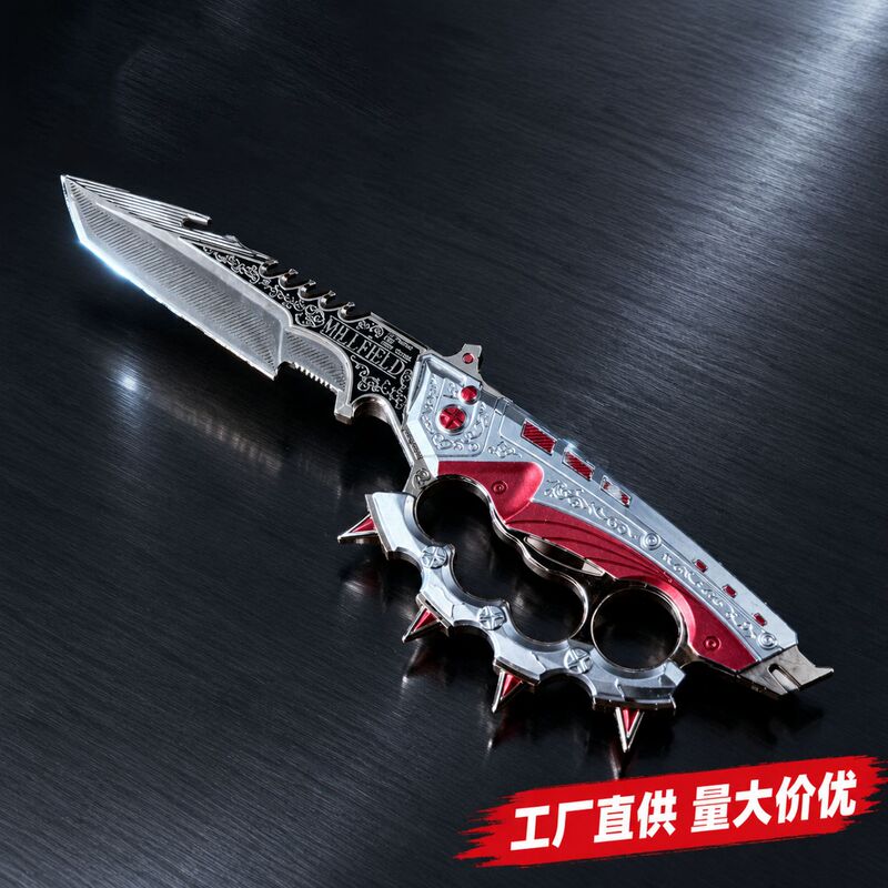 Game peripheral Creed Tiger Blade alloy weapon model figure toy for boys, unsharpened 22cm