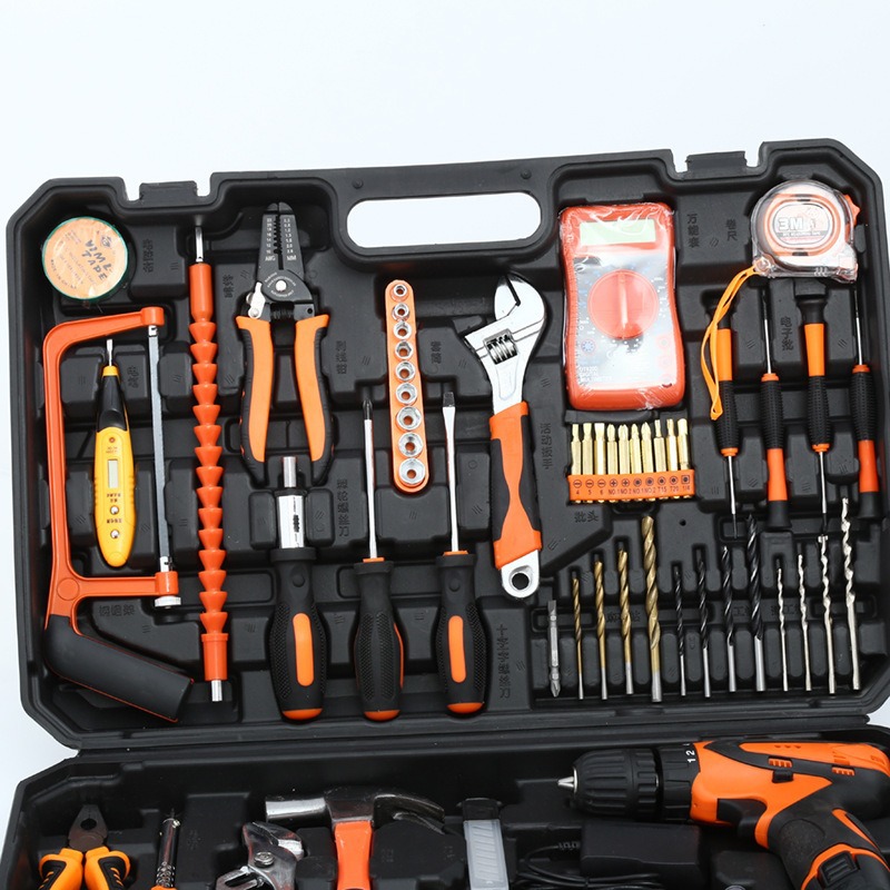 Kit de herramientas personalizado hecha a mano diaria herramientas de hardware multifuncional para el mantenimiento eléctrico conjunto completo de carpintería al por mayor