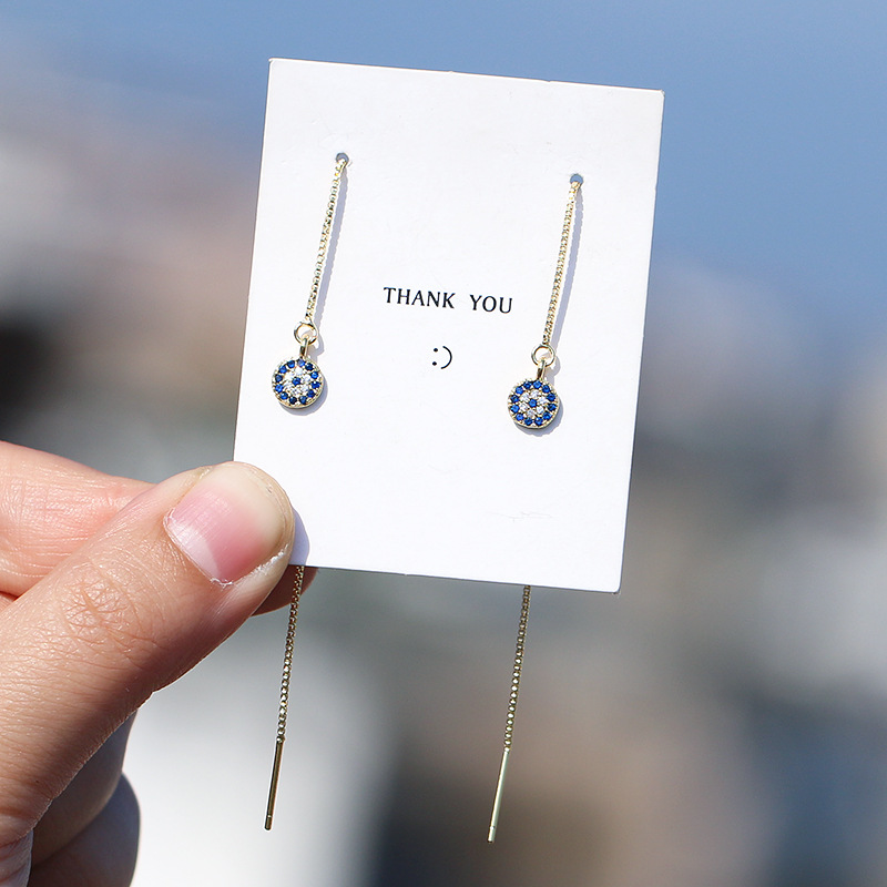 Pendientes de diseño de nicho mujer 925 plata esterlina elegante día Corea del Sur personalidad simple borla larga pendientes del todo-fósforo image 7