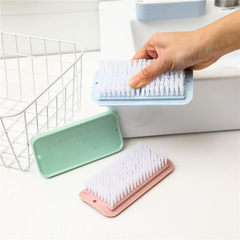 Household soft bristle laundry brush, large plastic flat brush for cleaning clothes collars and cuffs, shoe cleaning brush, shoe brush