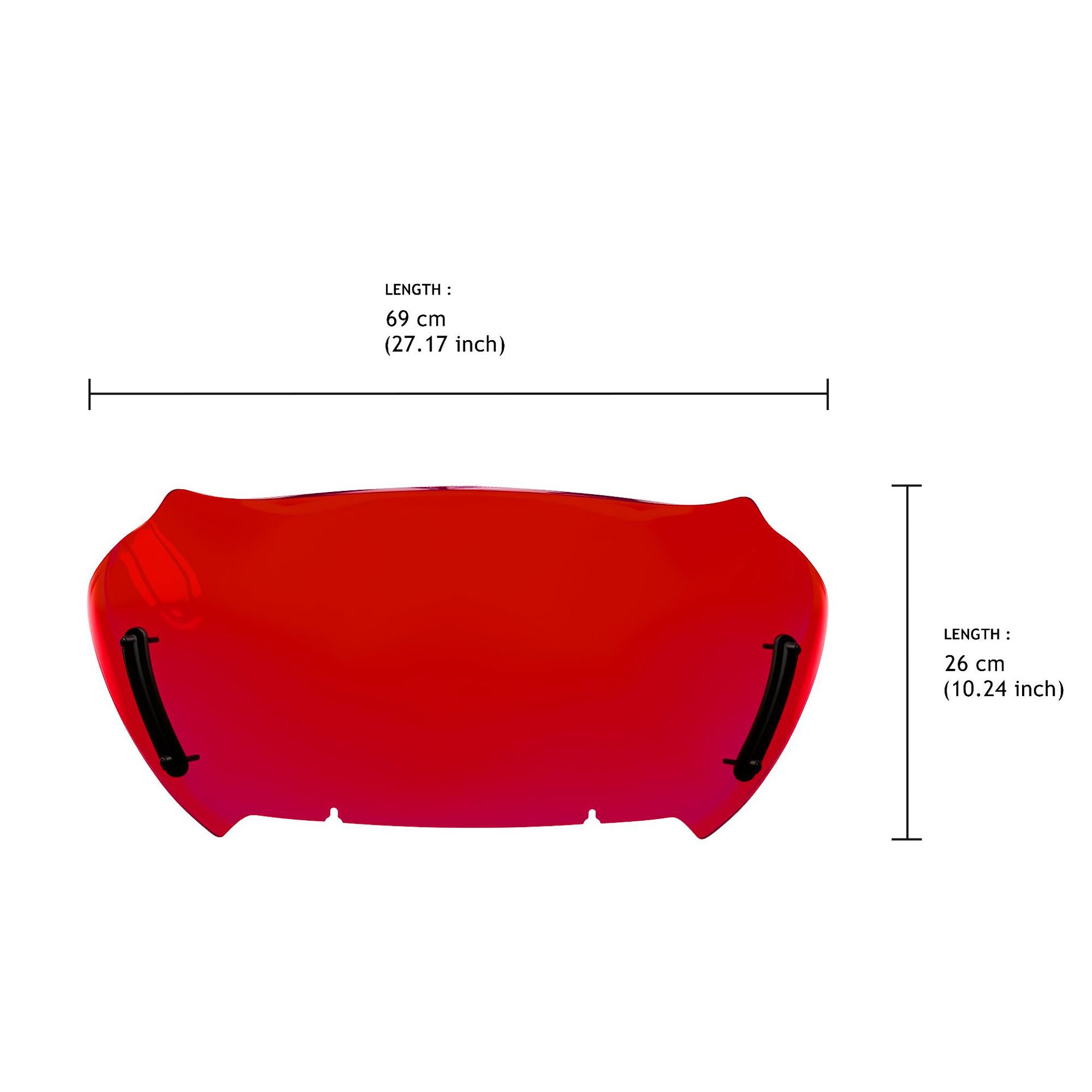 Harley 23.5-26 Road Glide 10inch Pc Material Windshield, Available in Multiple Colors