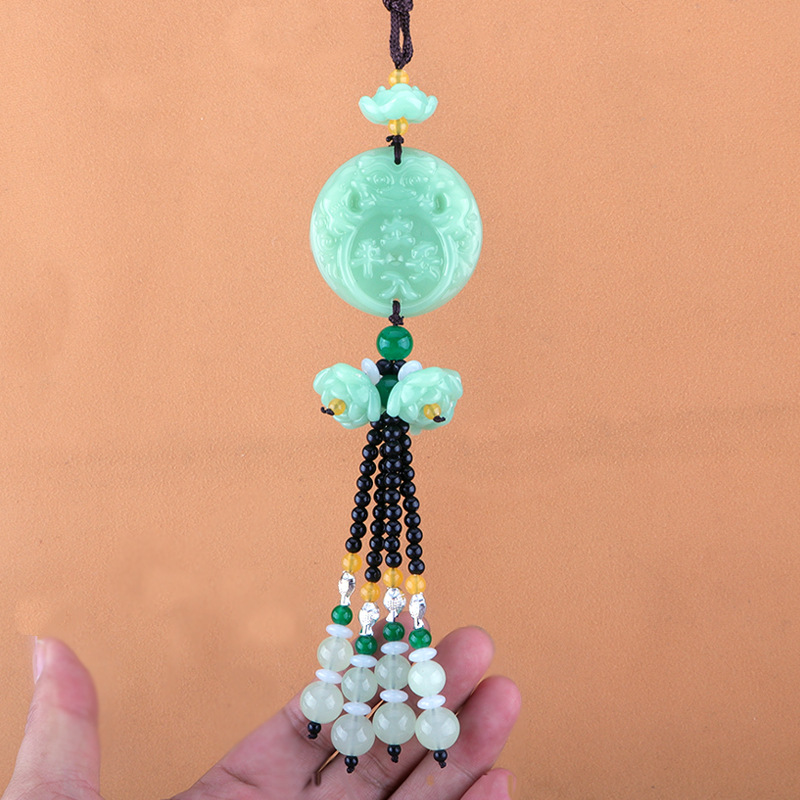 폭발 녹색 옥 펜던트 [안전 안팎으로]