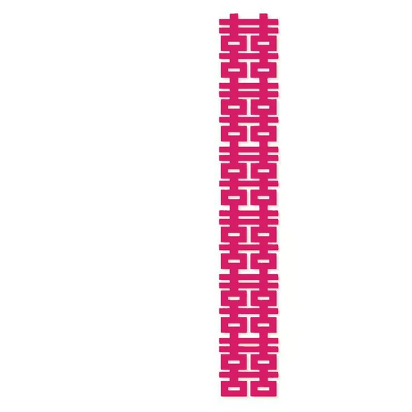 1 long strip of rose red (35cmx230cm)