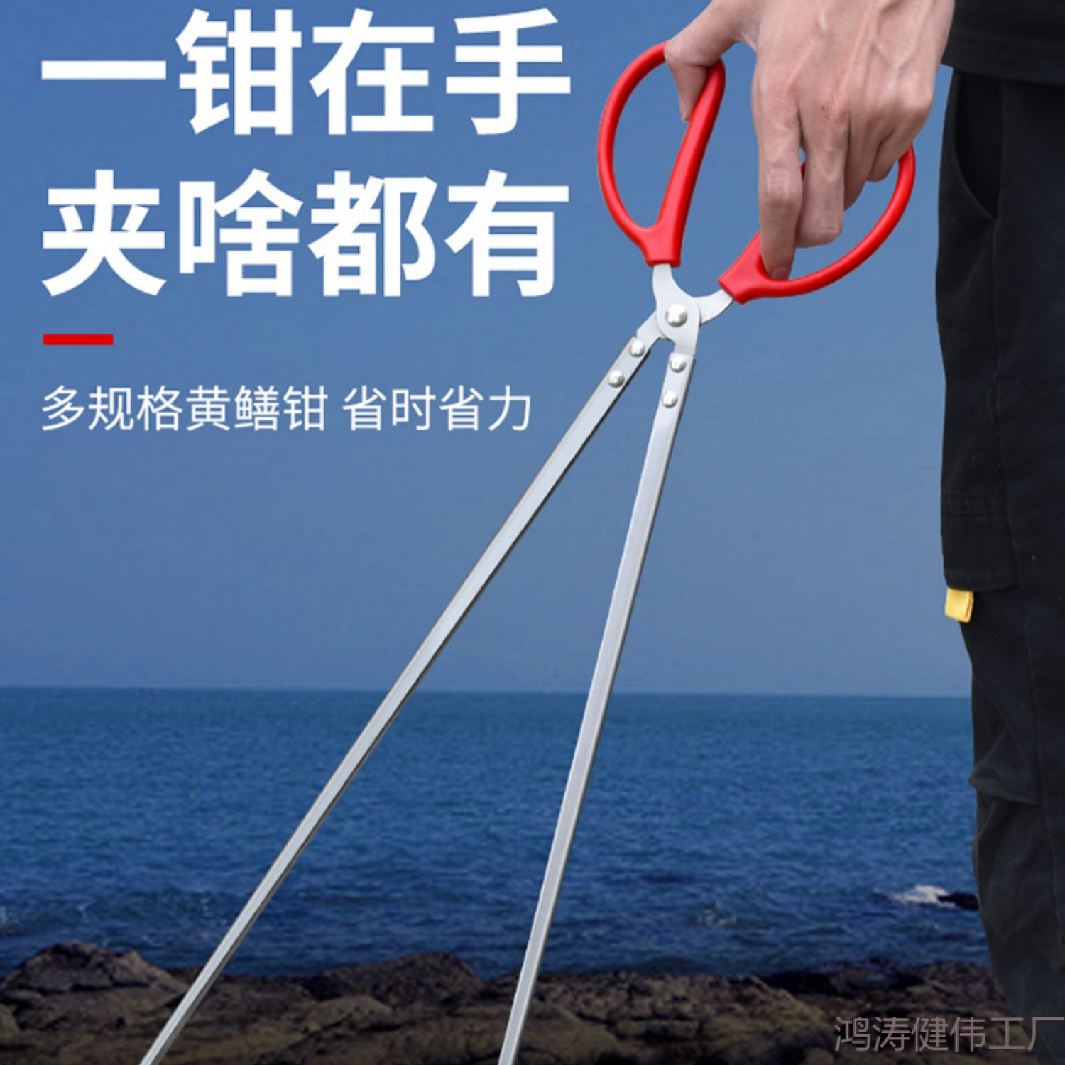 不锈钢黄鳝夹子鳝鱼泥鳅螃蟹钳子防滑脱控鱼器多功能专用赶海神器