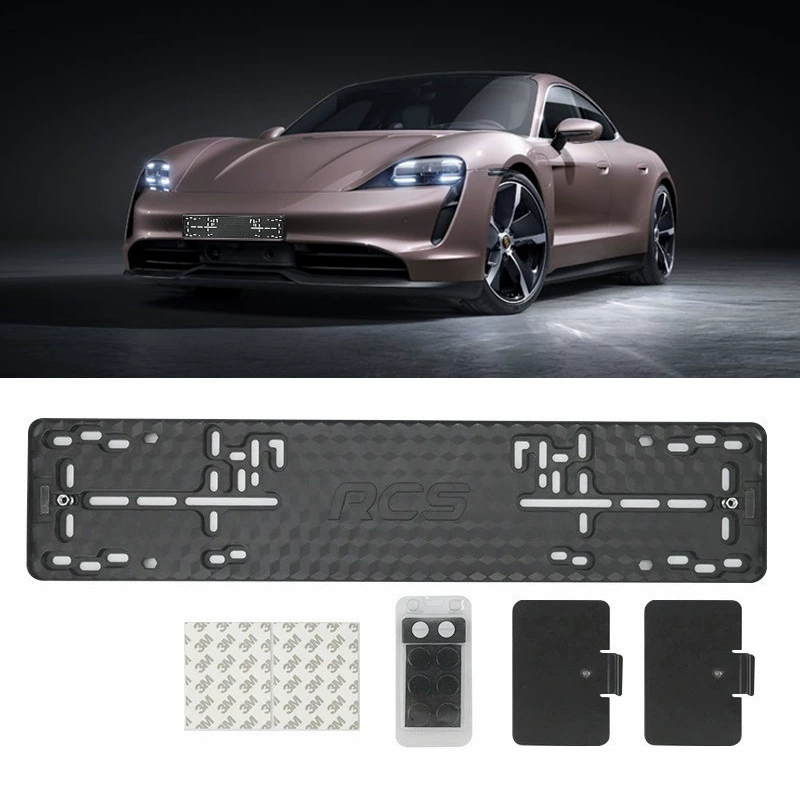 XCLPF Европейская рамка номерного знака RCS Рамка номерного знака АБС-пластик Рамка номерного знака Русская рамка номерного знака с аксессуарами