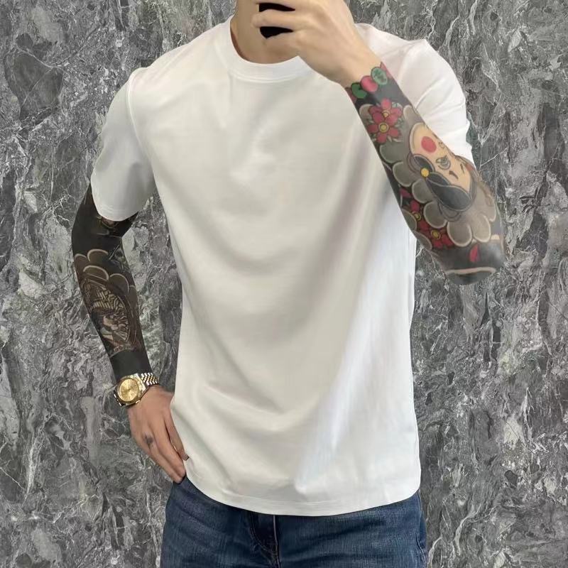 Men's Short Sleeve T-Shirt, Short Style Couple's Matching Trendy Instagram Style Casual Versatile Solid Color Stylish Crew Neck Top