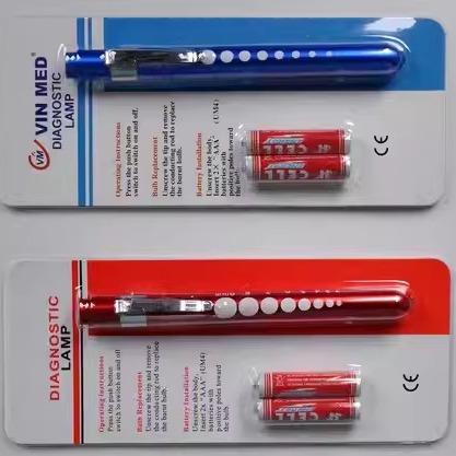 Lápiz de luz para alumnos, luz de examen médico, luz oral, lápiz LED con clip, mini linterna doméstica, luz blanca, luz amarilla, tipo tarjeta