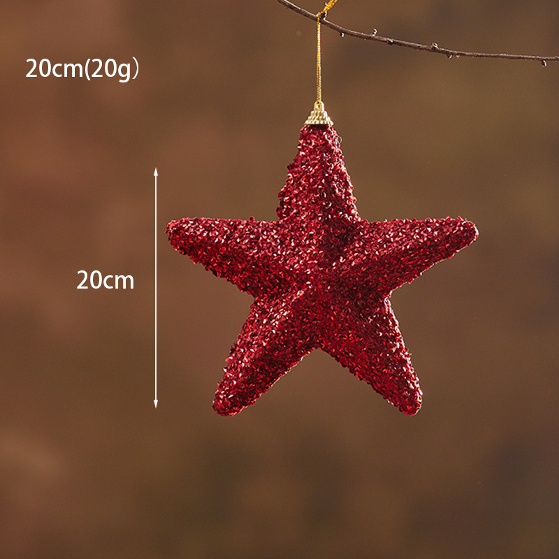 15 / 20cm árbol estrella estrella de cinco puntas champán oro rojo plata espuma de navidad estrella decoración props