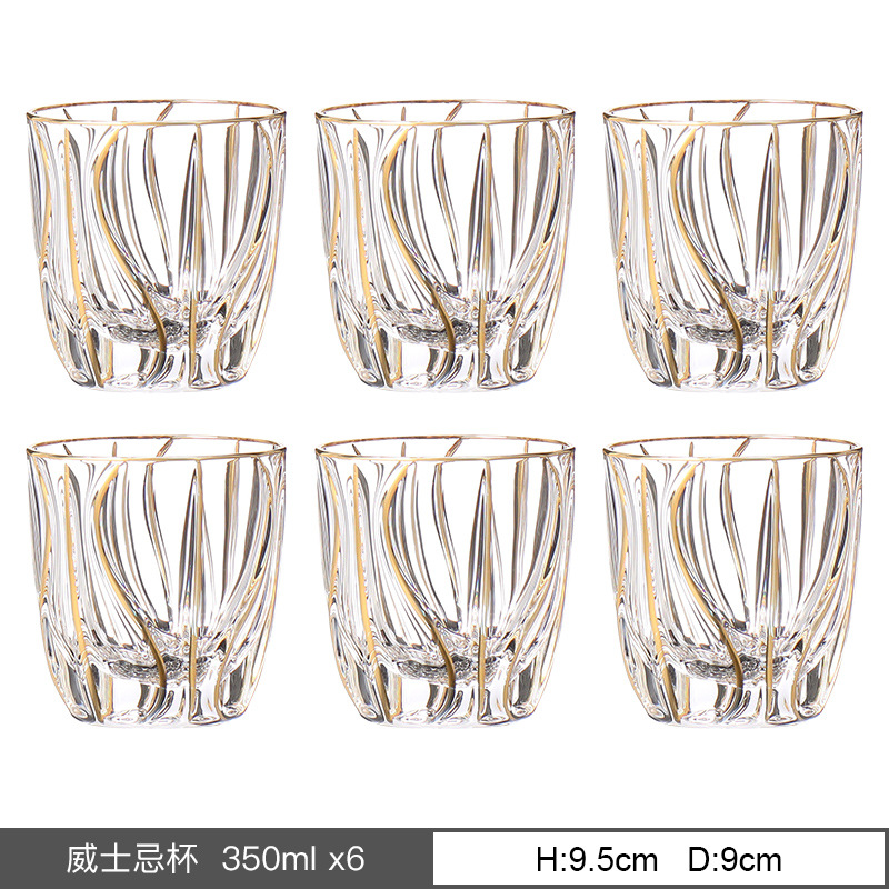 Importación checa de cristal de whisky sin plomo casera de reubicación regalos de vinos botellas de vinos de vino extranjero caja de regalo set