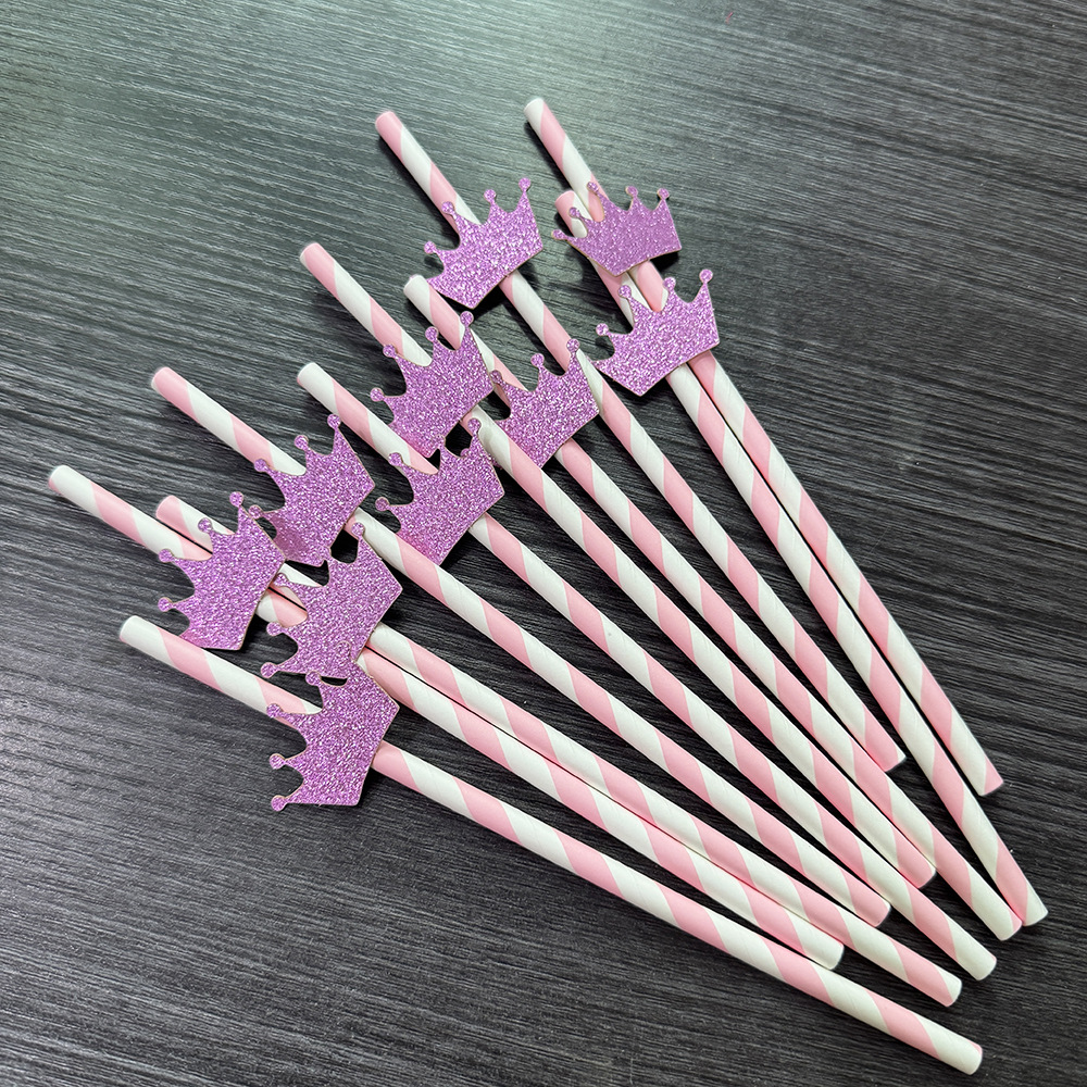 Punto transfronterizo al por mayor papel creativo de Halloween pajita sombrero de bruja corona decoración postre mesa botella de pudín plug-in