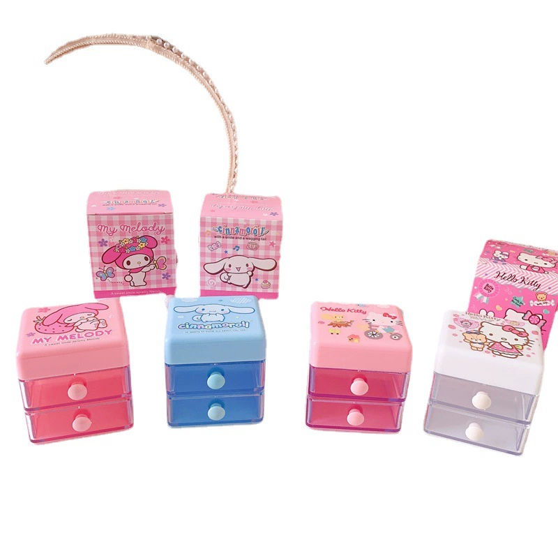 Cartoon cute storage box, accessory, ring, hairgrip