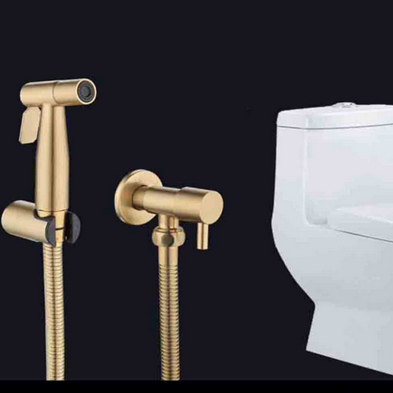 Gold Toilet Spray Gun Set Bathroom 304 Faucet Bidet All-Steel Cleaning Water Gun Spray Showerhead Gold Toilet Spray Gun Set Bathroom 304 Faucet Bidet All-Steel Cleaning Water Gun Spray Showerhead