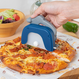 Stainless steel pizza wheel knife single wheel pizza cutter roller cutter pancake cutter pizza cutter baking tool