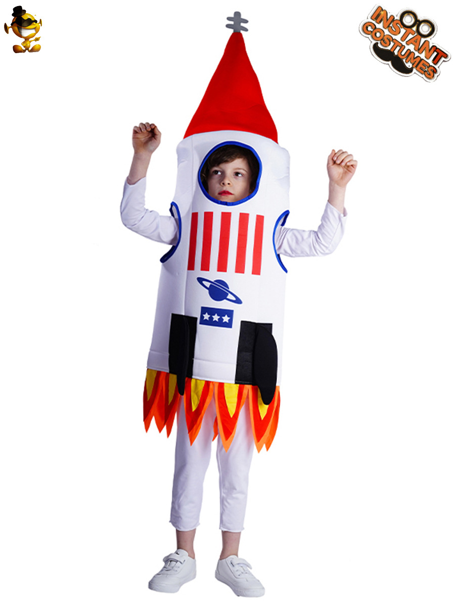 Cohete de los hombres de los niños COS traje de Halloween etapa rendimiento traje juego de cohetes traje