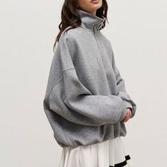 アマゾンは国境を越えて襟をひっくり返して、欧米の秋冬の街頭の潮流がゆったりしています。