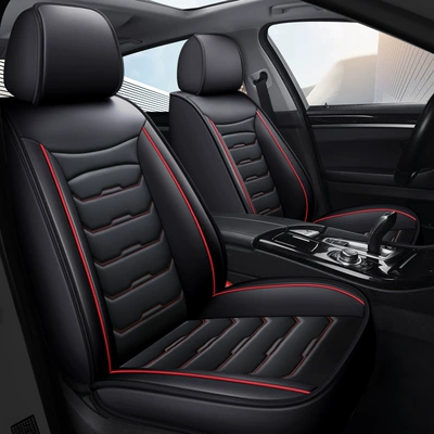 Four Seasons Pad | Car Wholesale Car Seat Cushion - black-and-red-single-seat-universal