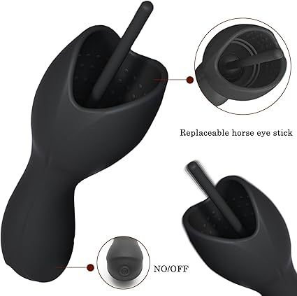 Knight Vibrating Urethra Insertion Stick with Replaceable Silicone Head, Button Control Prostate Trainer — detail image 6