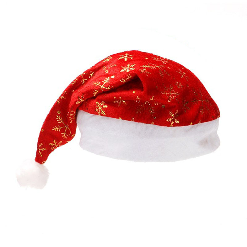 金丝绒烫金雪花圣诞帽 800