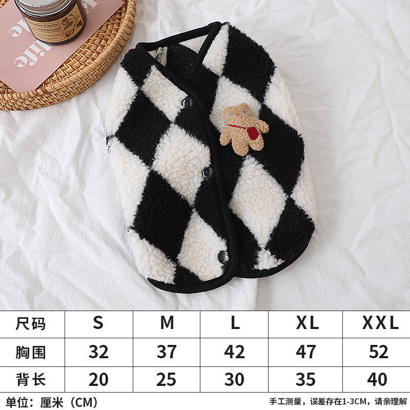 小体の犬が着ている服ペットの秋の潮のクールなベスト|undefined