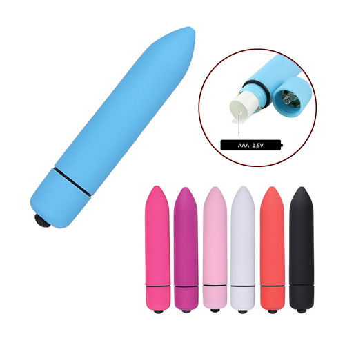 Foreign trade adult sex toy 10-frequency pointed bullet-shaped double-motor powerful vibrating massage stick single-frequency vibrator